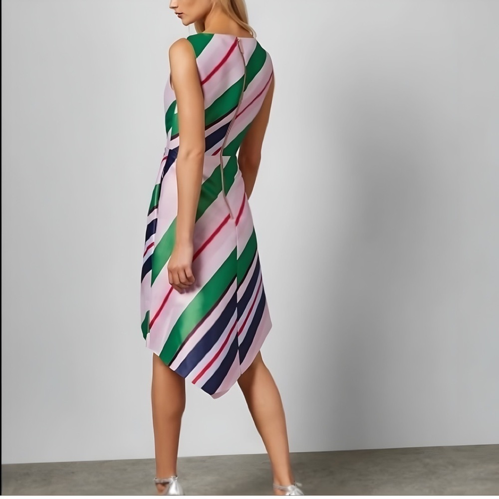NWT Ted Baker | Bay of Honor Asymmetric Dress Striped | Size 0 - Picture 6 of 16